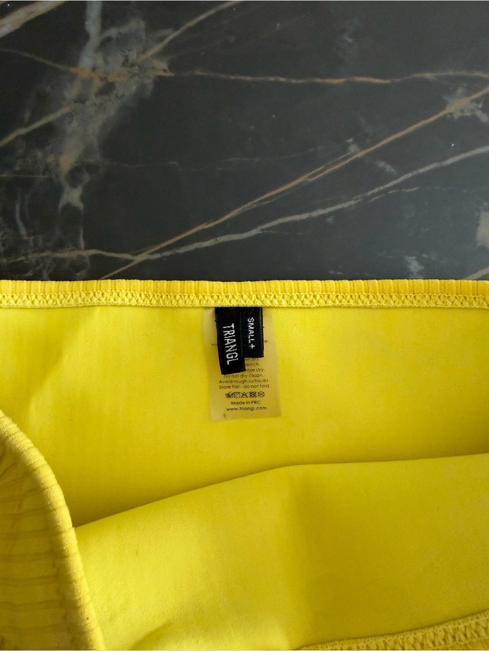Triangl Yellow Ribbed Bikini Set - Picture 4 of 5